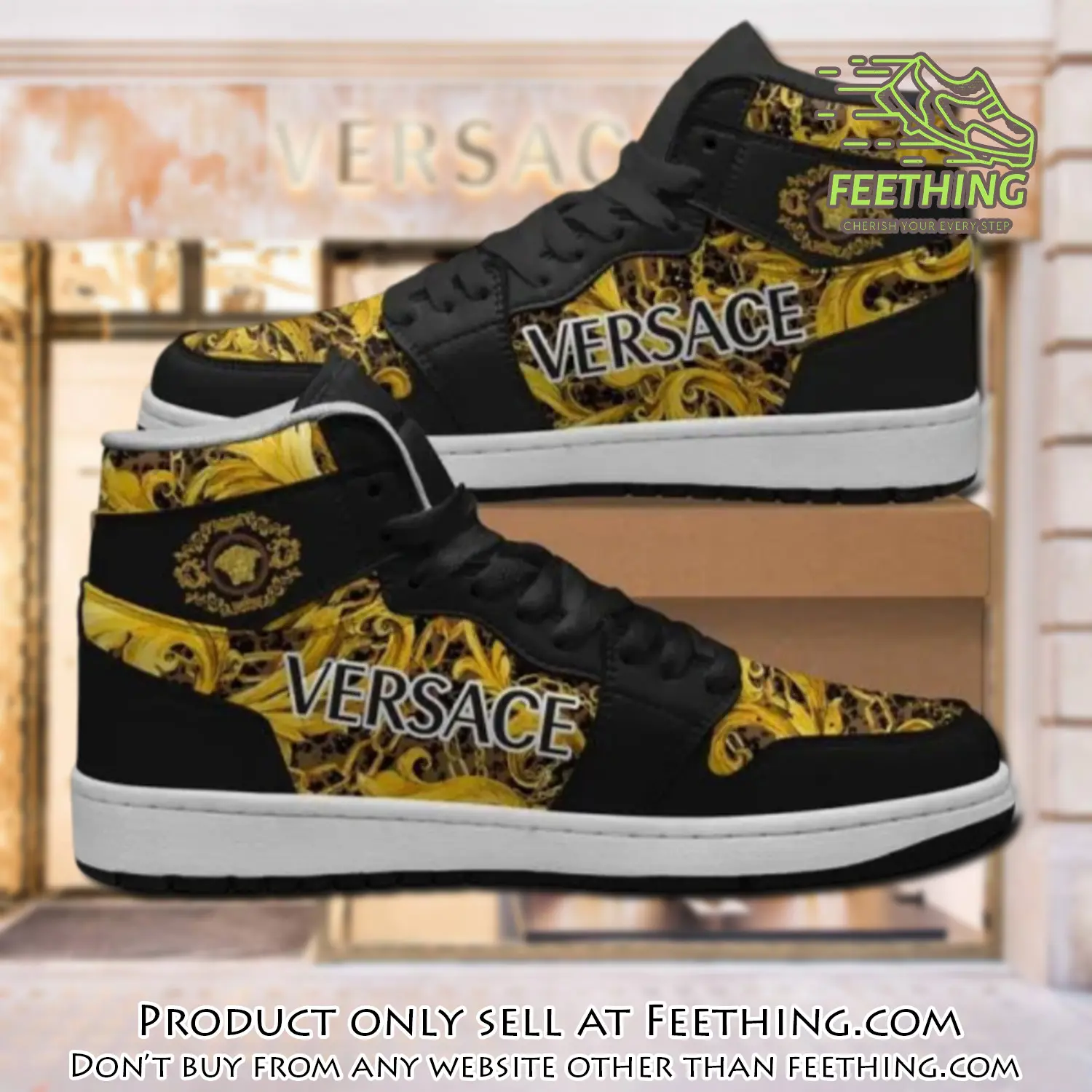 Gianni versace black high air jordan sneakers shoes hot gifts unisex ft2935332